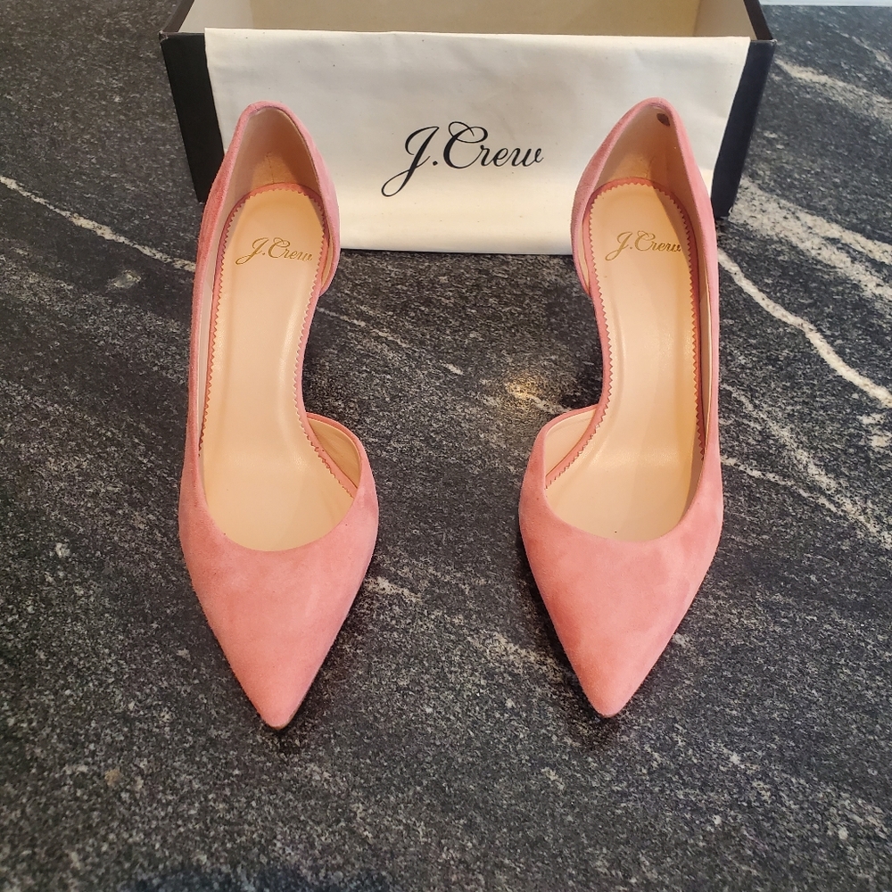 J. Crew Pink Suede Heels - Picture 6 of 10